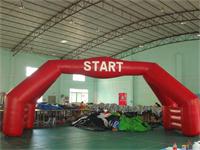 New 40 Foot Full Red Air Sealed Welding Stable Inflatable Double Arch